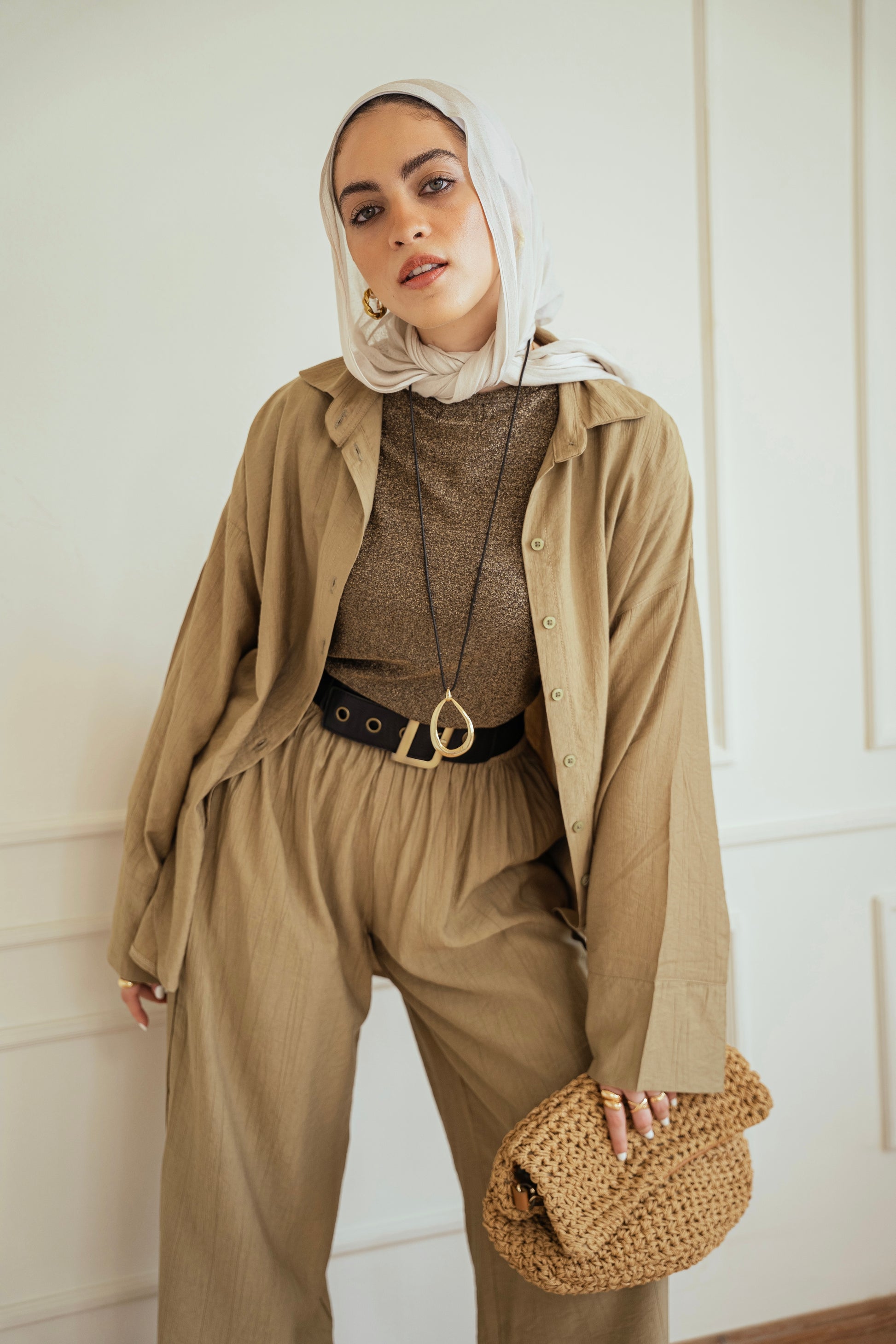 Crinkled - set in Olive