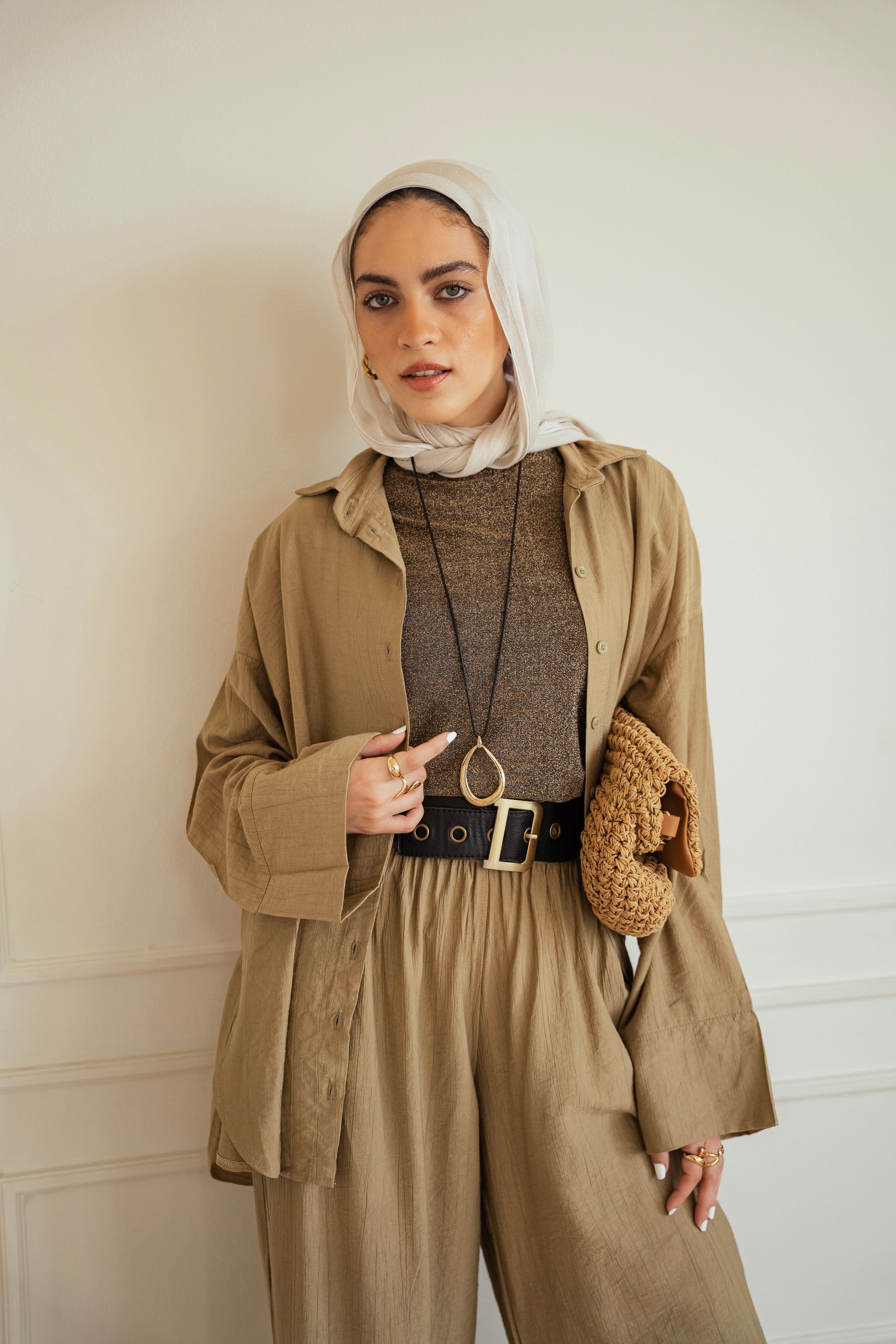 Crinkled - set in Olive