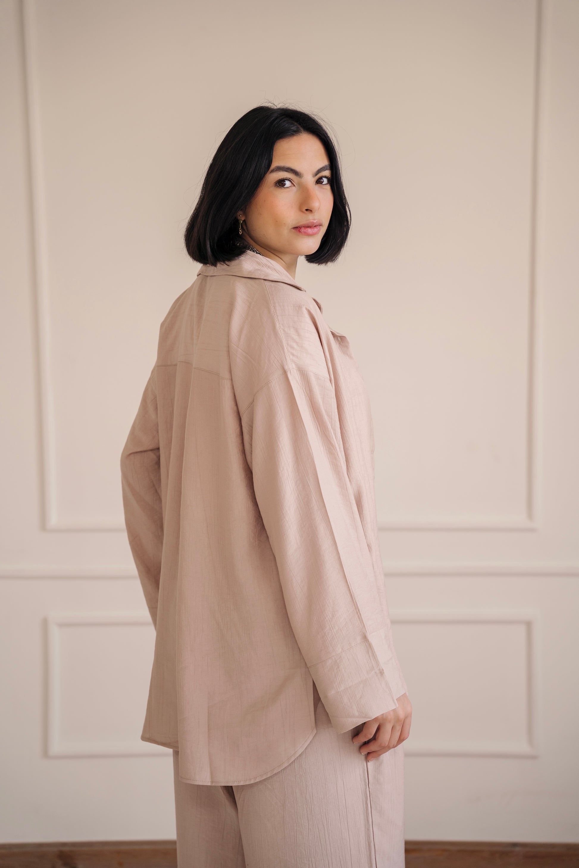 Crinkled - set in Beige