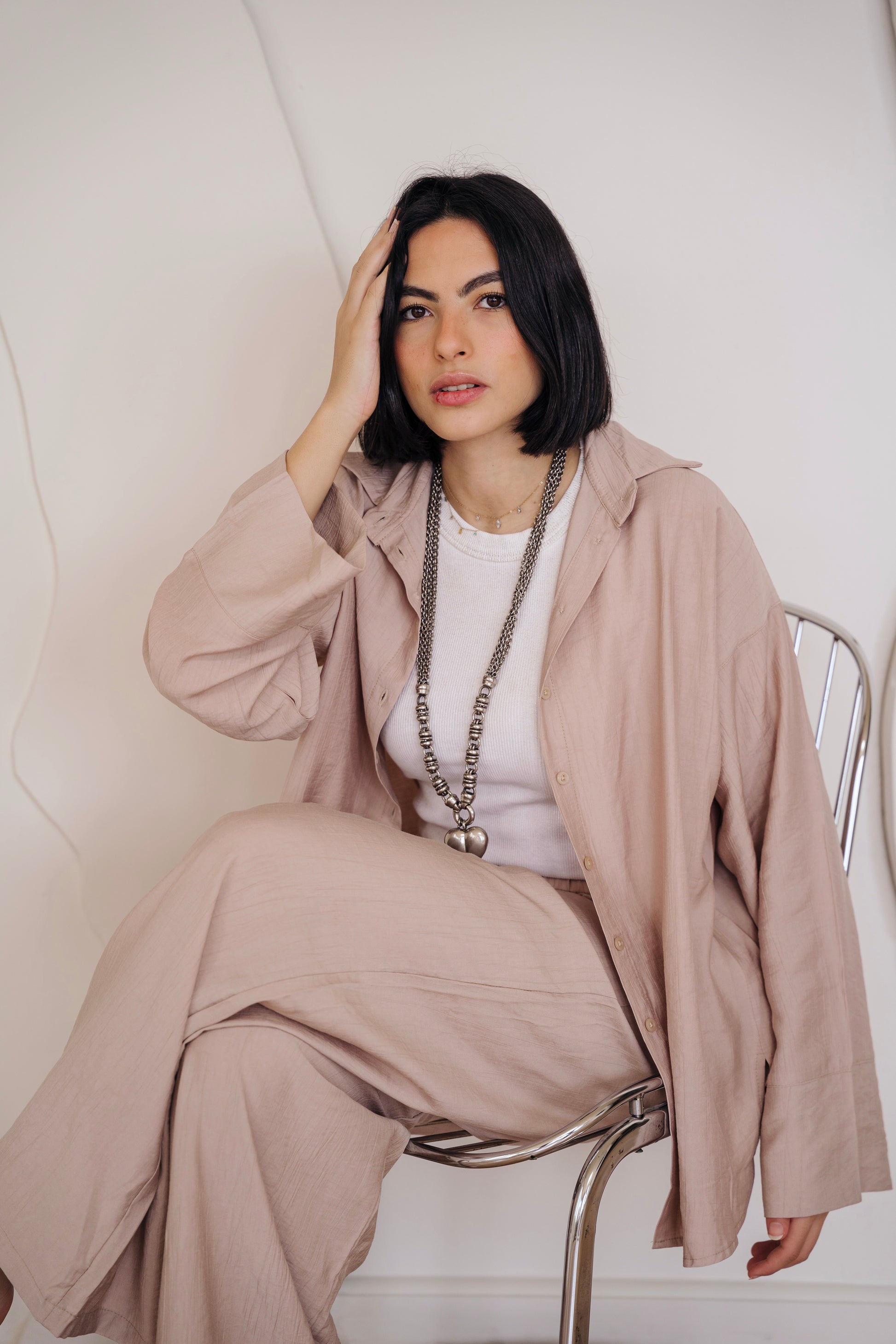 Crinkled - set in Beige