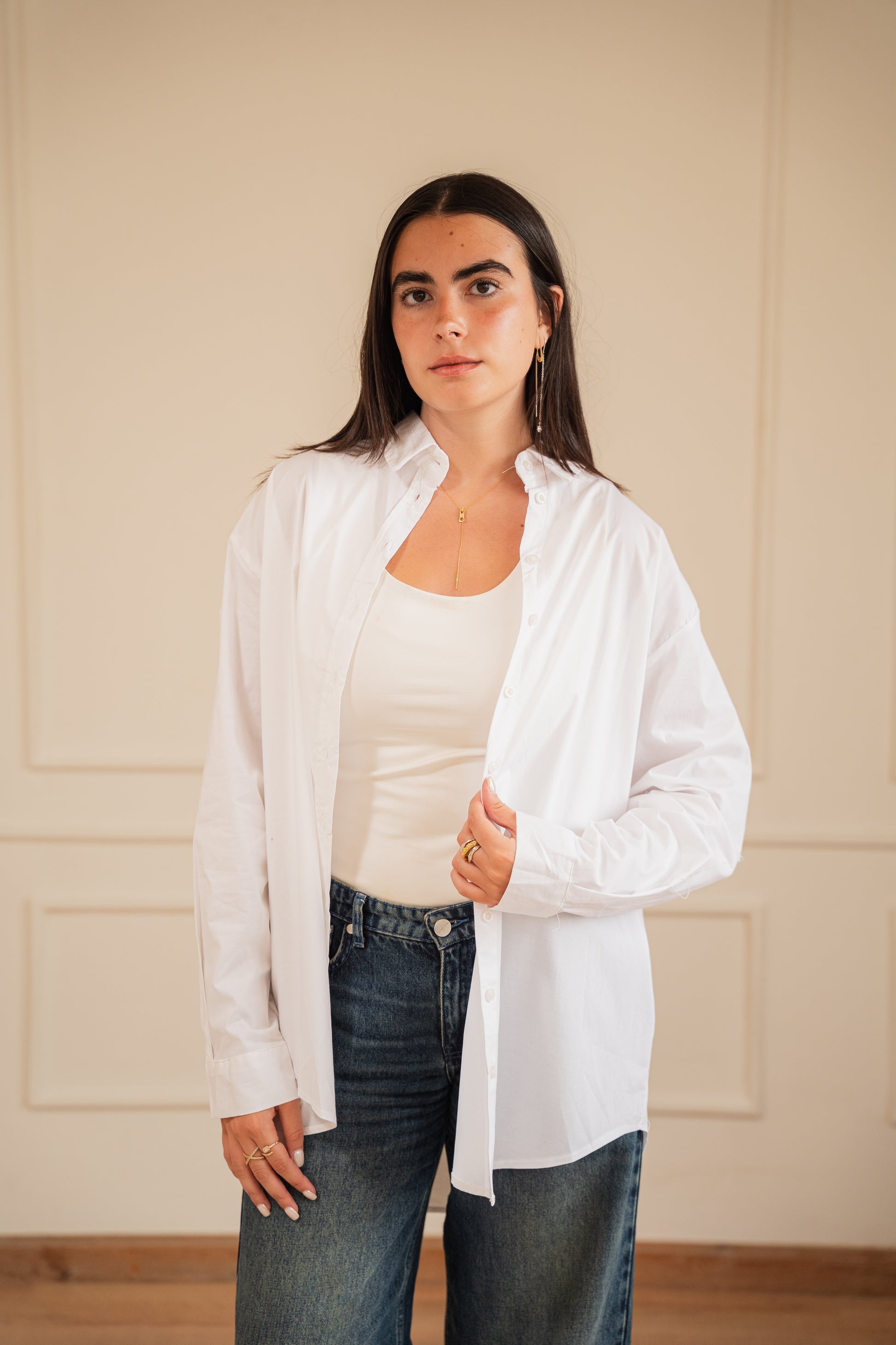 Ease shirt in popline White