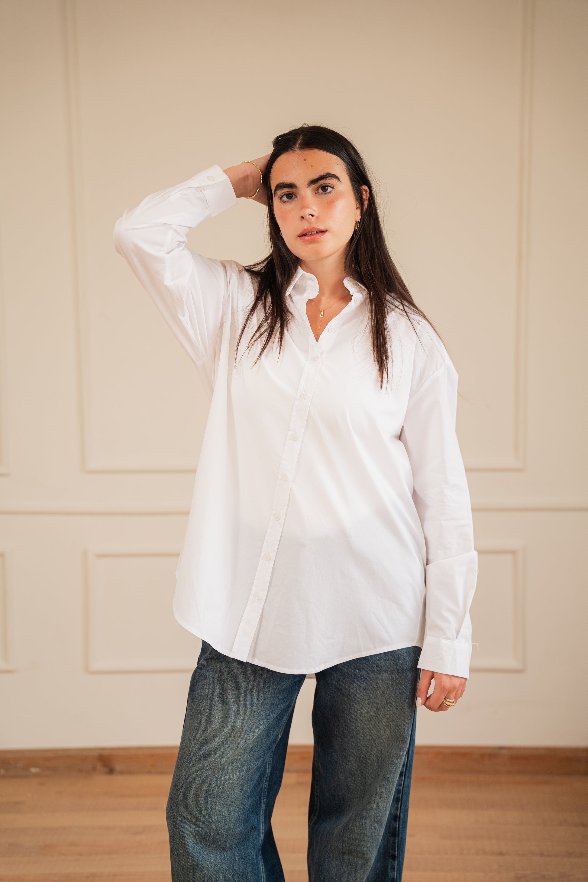 Ease shirt in popline White