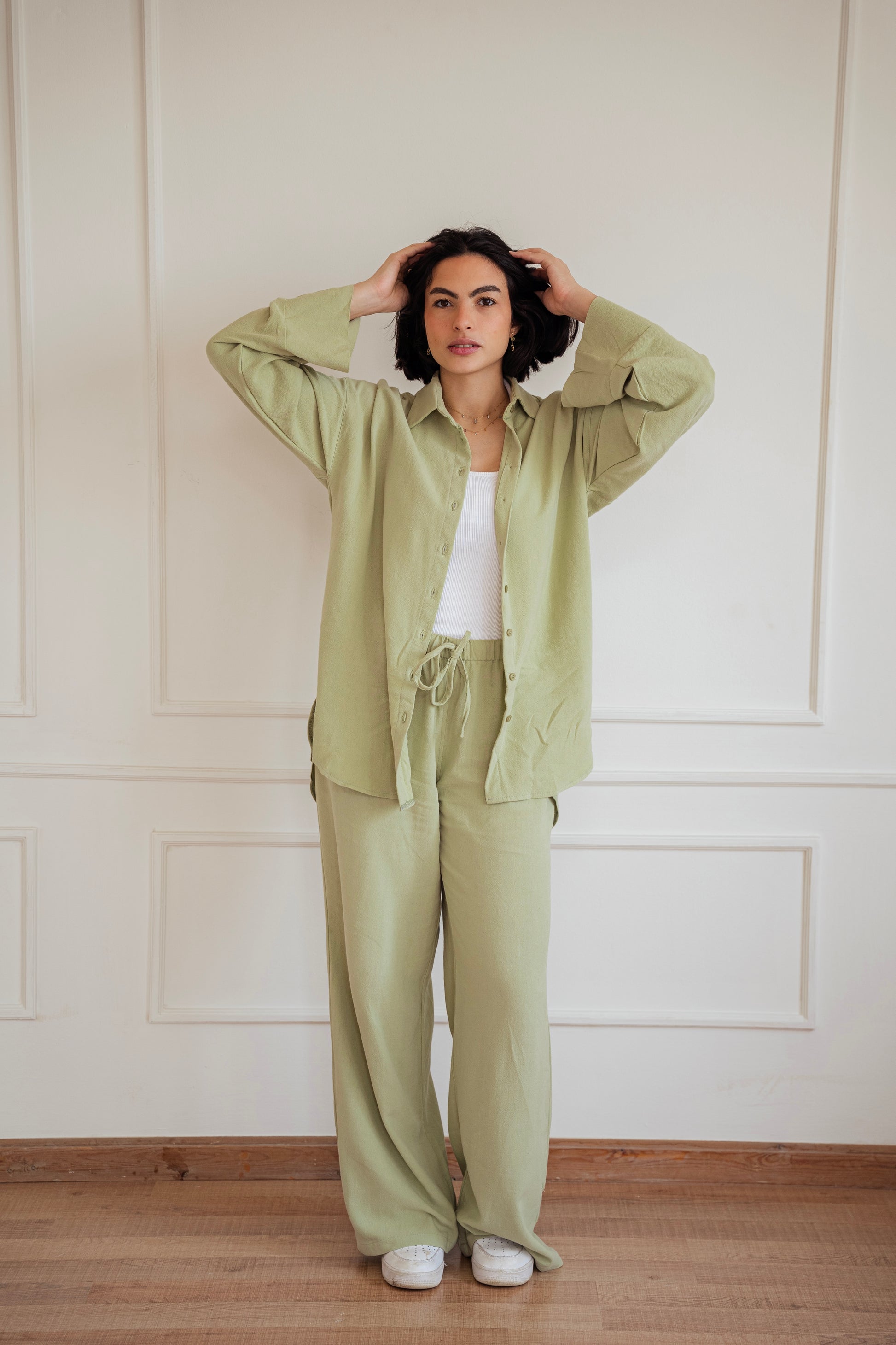 Lino - set in Pistachio