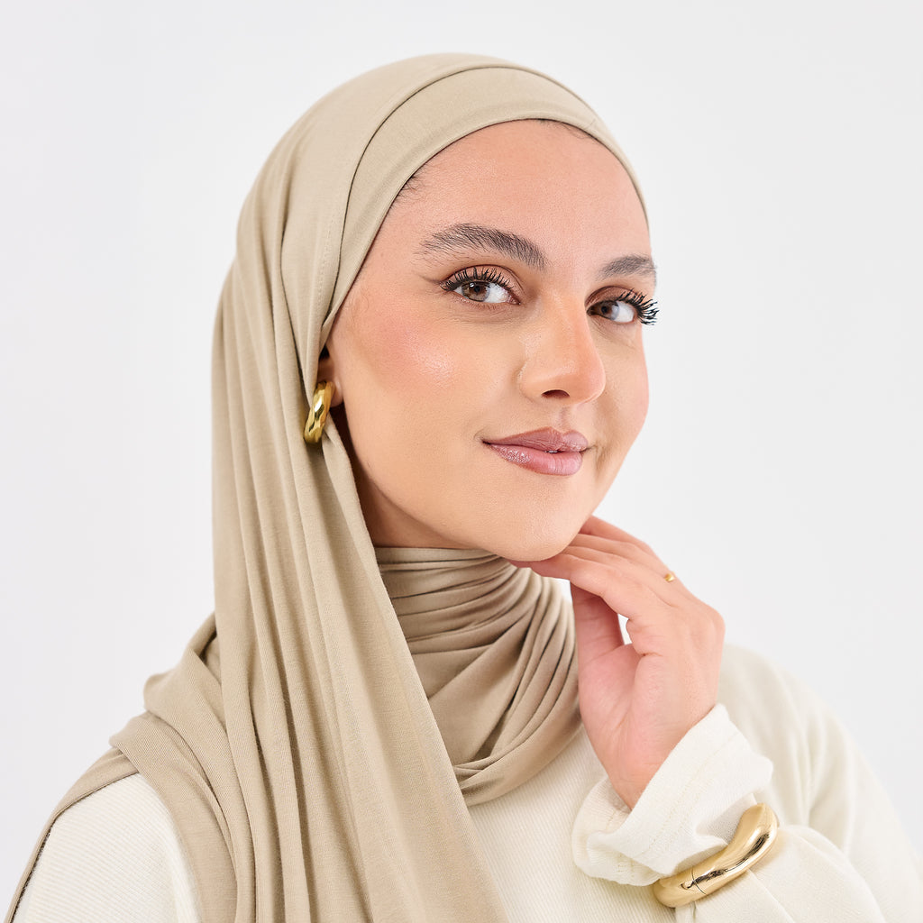 Beige jersey set