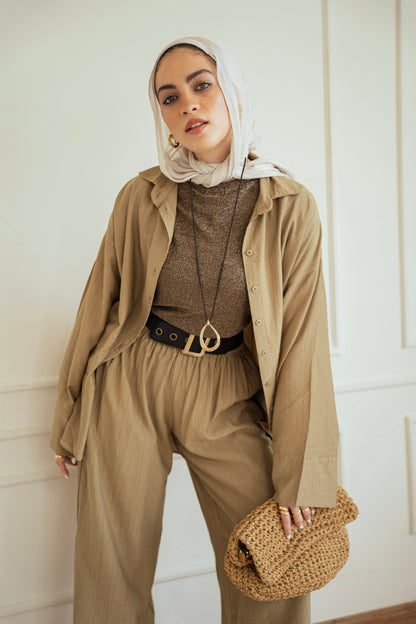 Crinkled - set in Olive