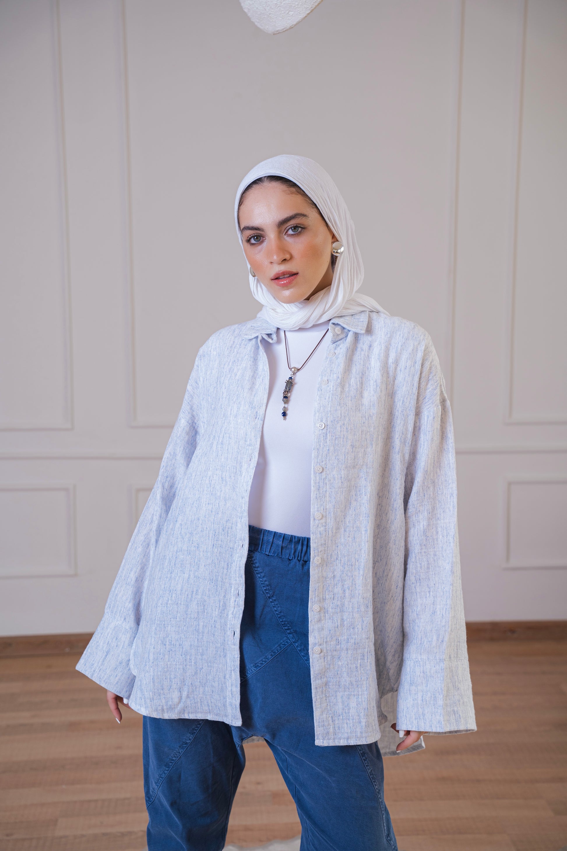 Foggy Sky - Cotton Muslin