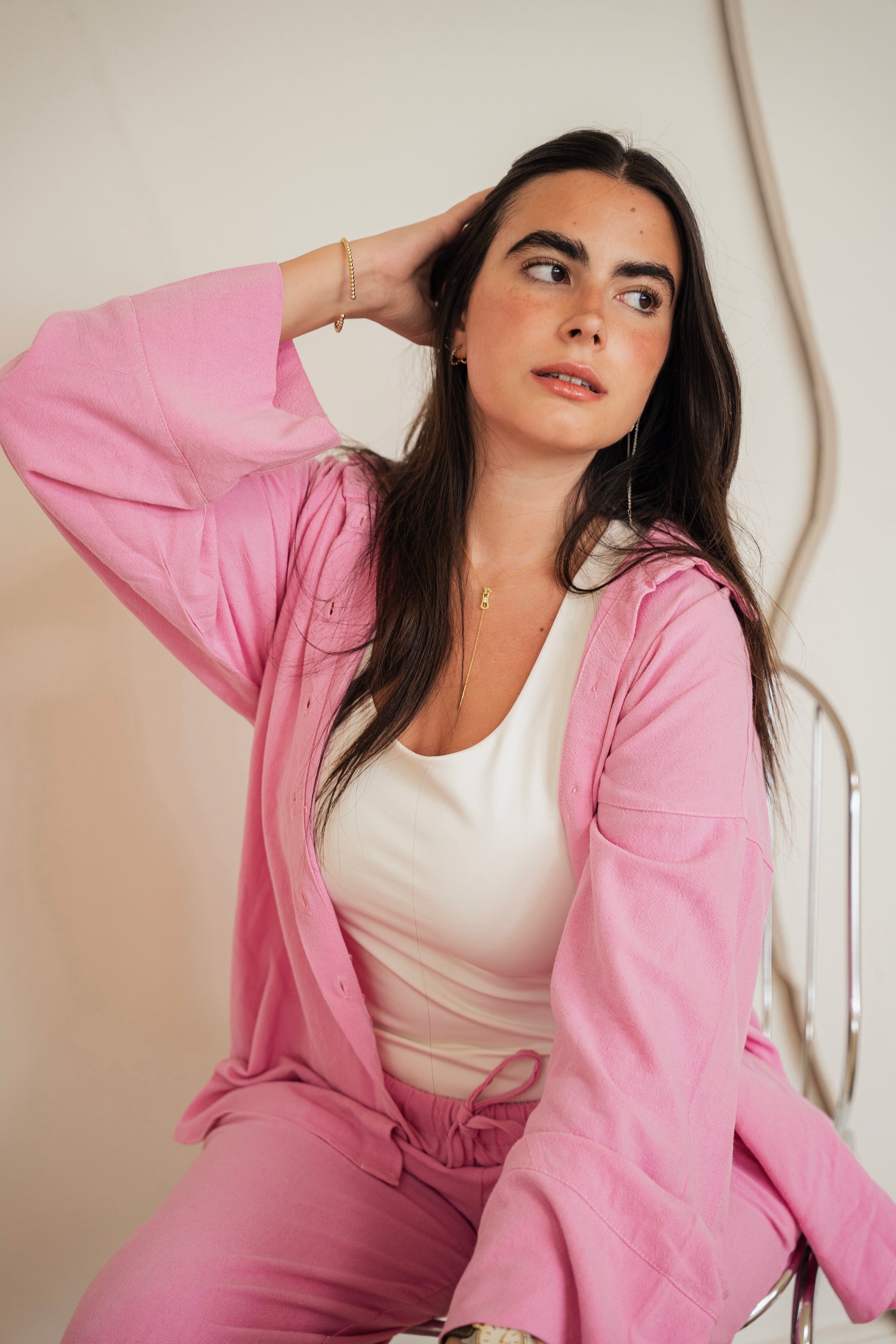 Lino - set in Candy pink