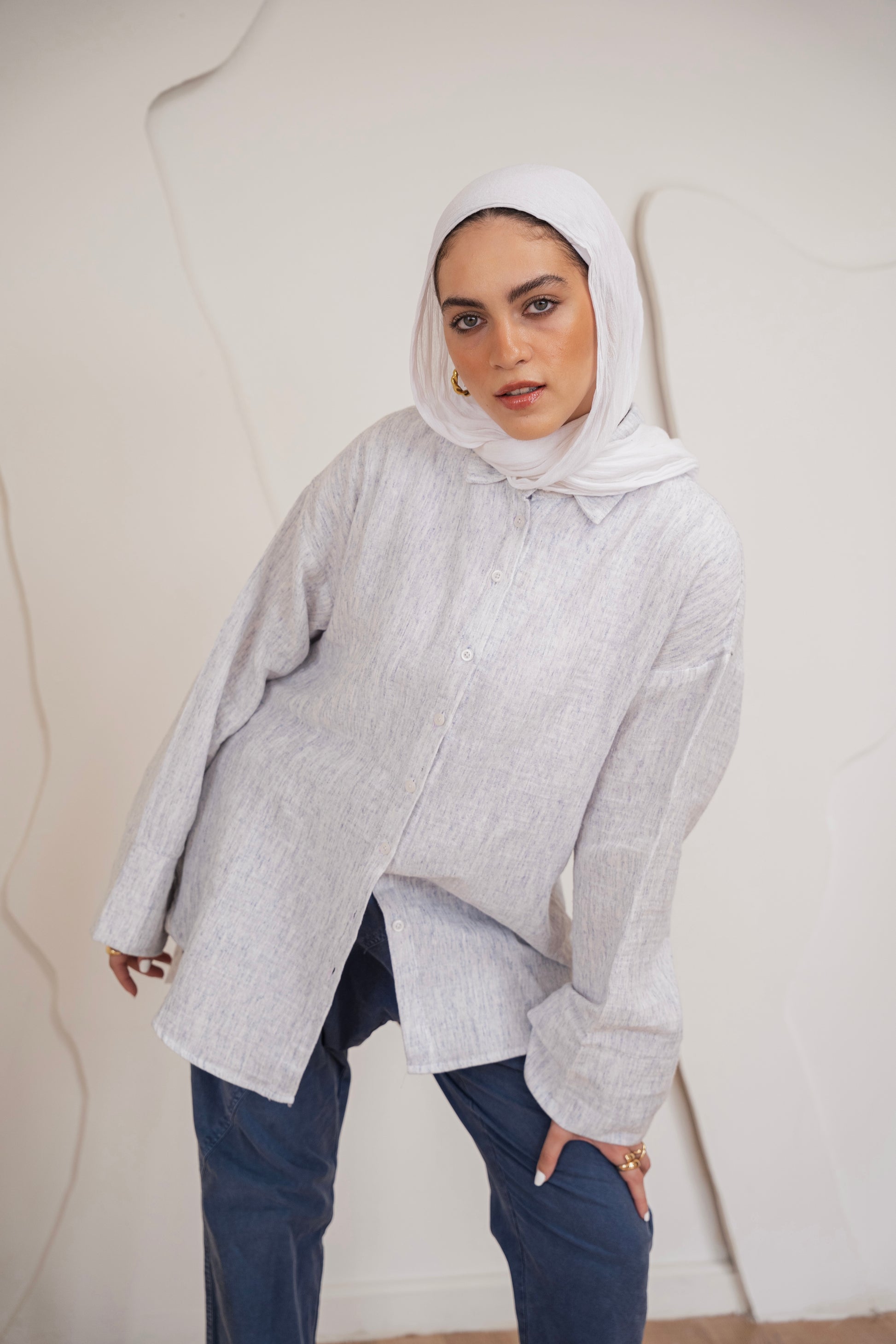 Foggy Sky - Cotton Muslin