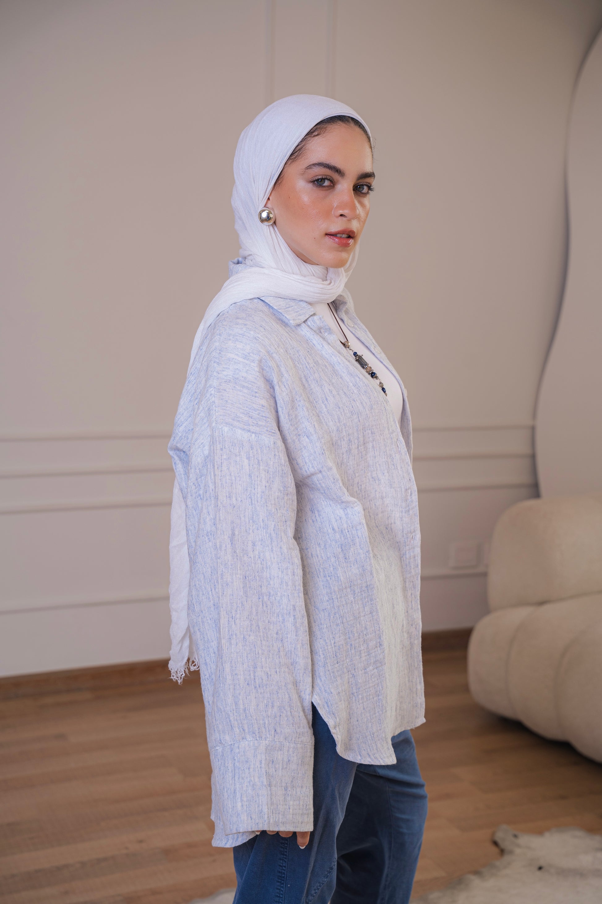 Foggy Sky - Cotton Muslin