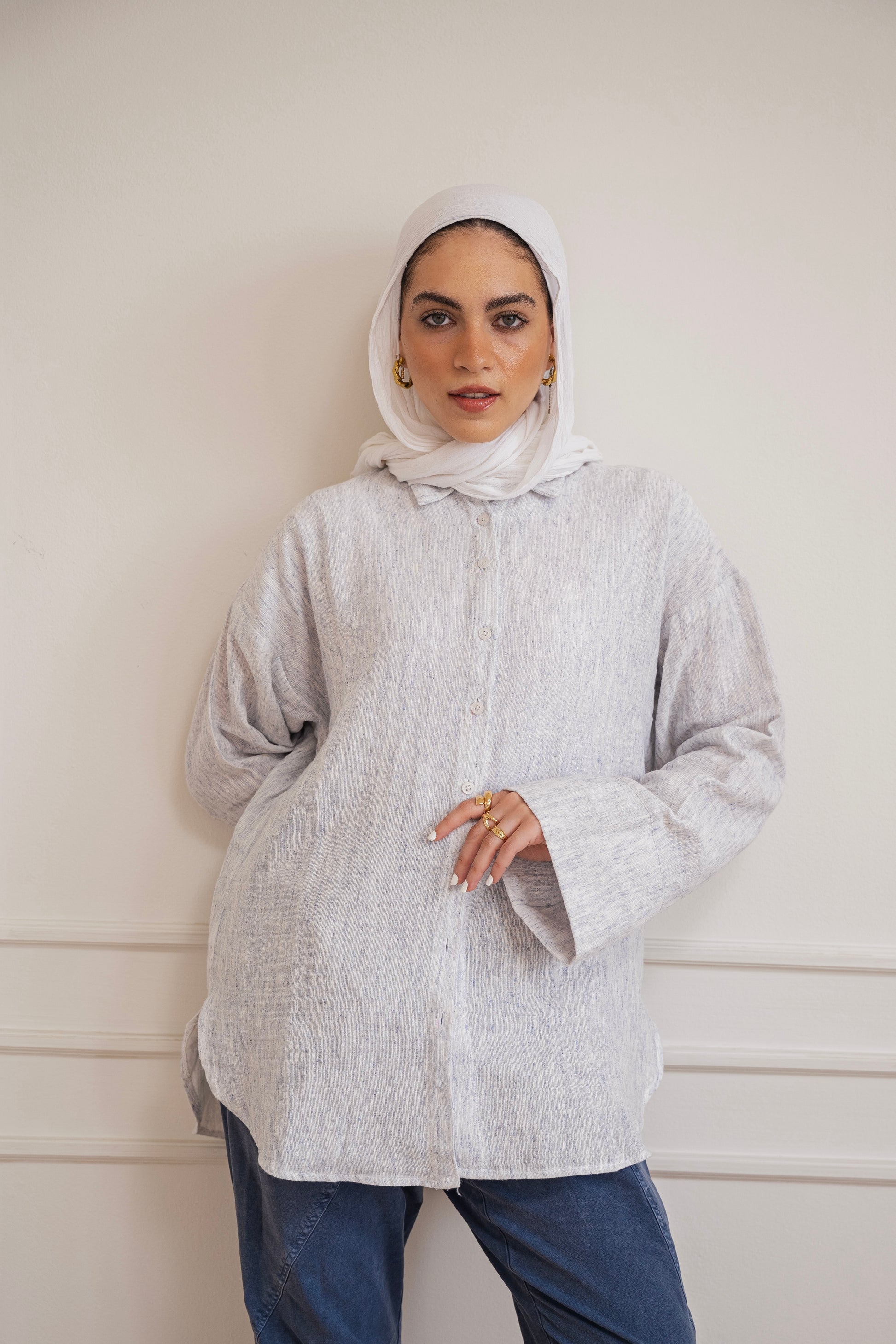 Foggy Sky - Cotton Muslin