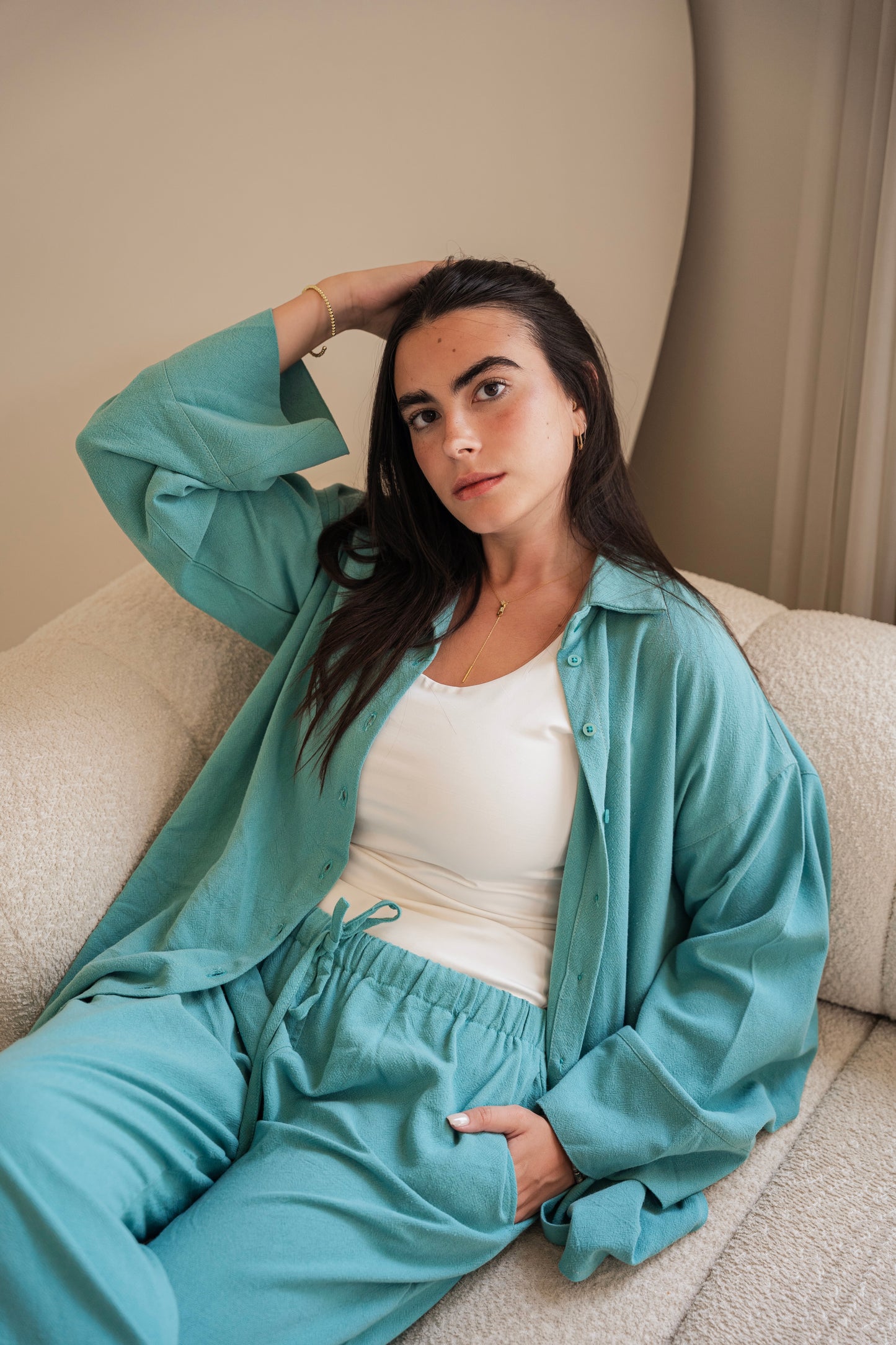 Lino - set in Teal