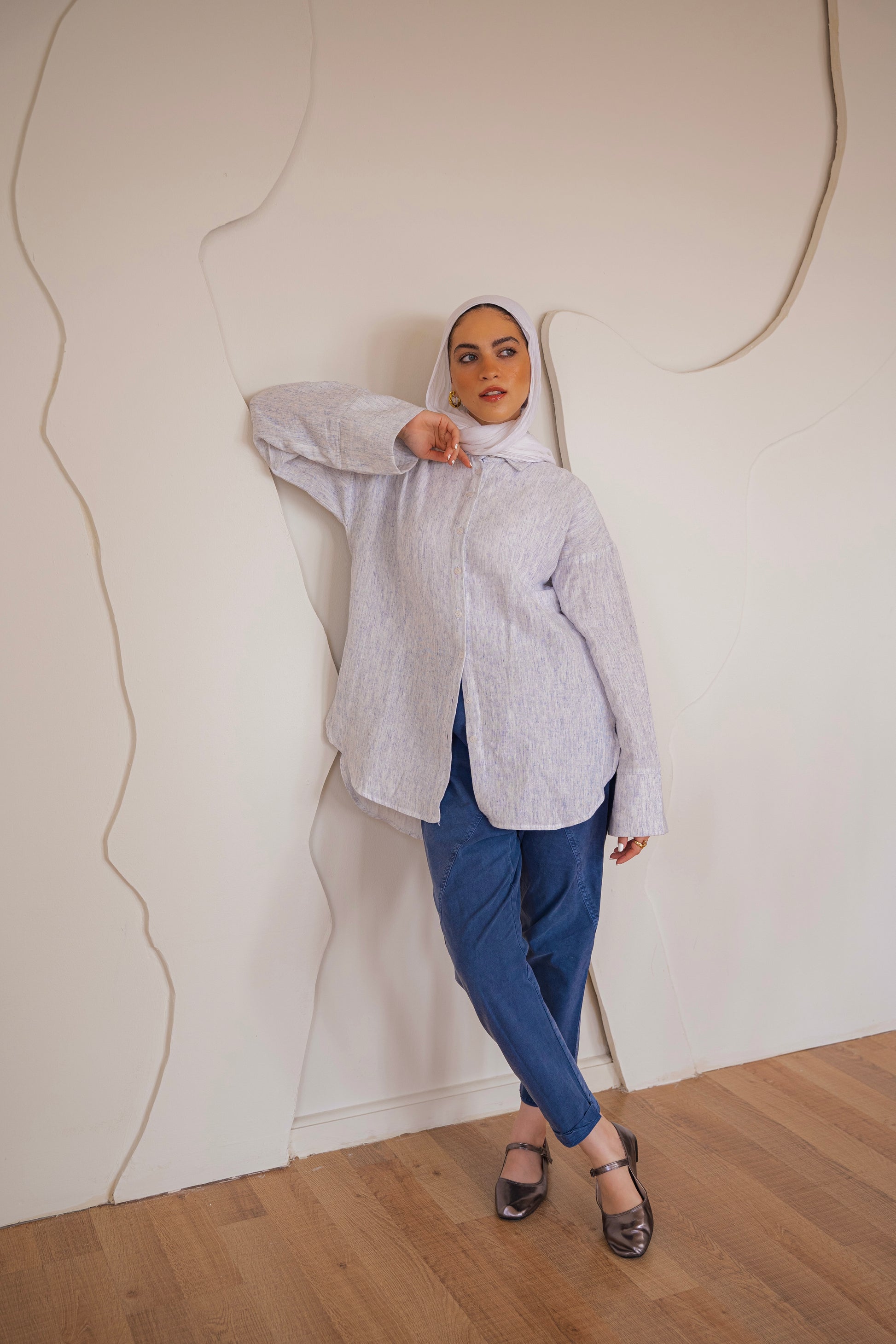 Foggy Sky - Cotton Muslin