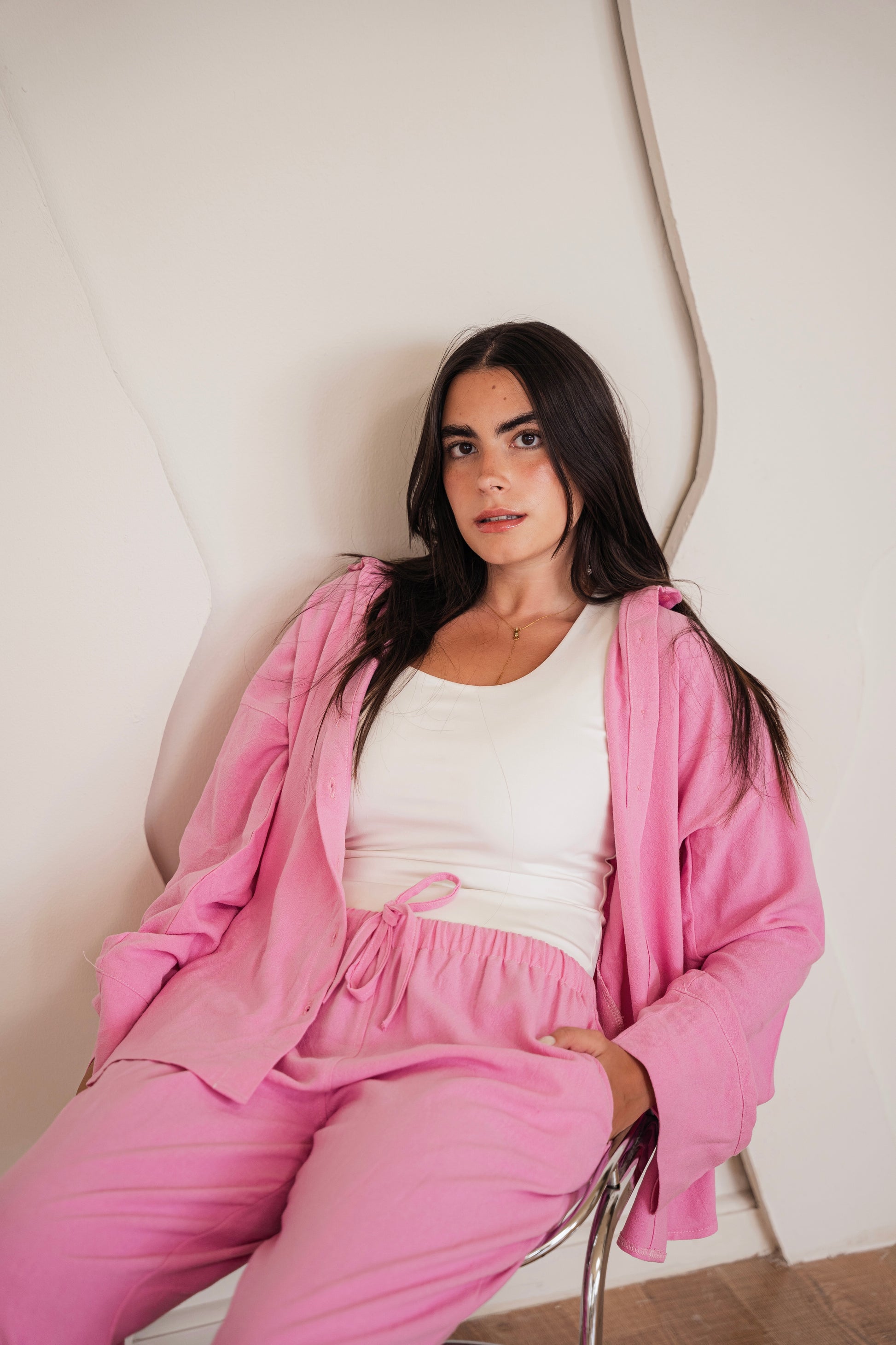 Lino - set in Candy pink