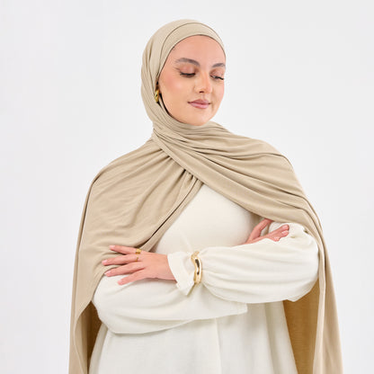 Beige jersey set