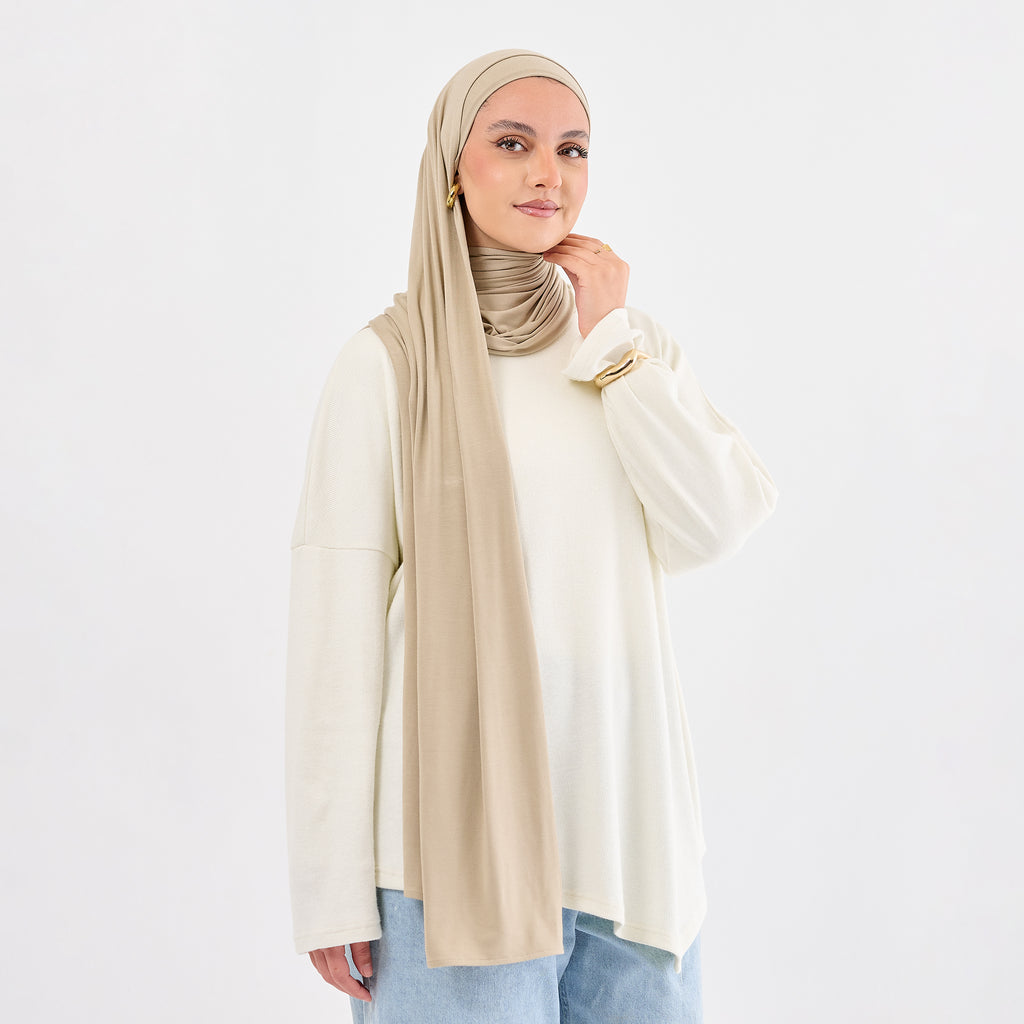 Beige jersey set