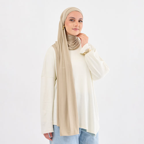 Beige jersey set