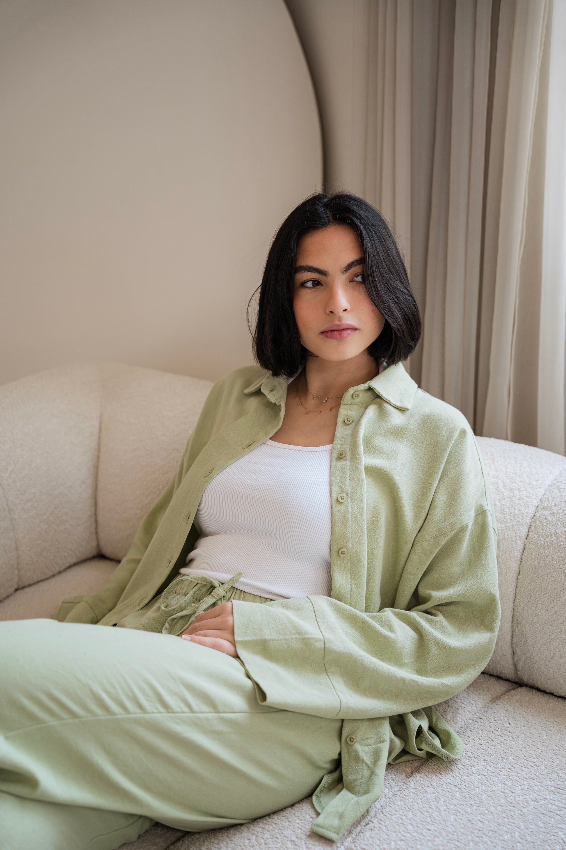 Lino - set in Pistachio