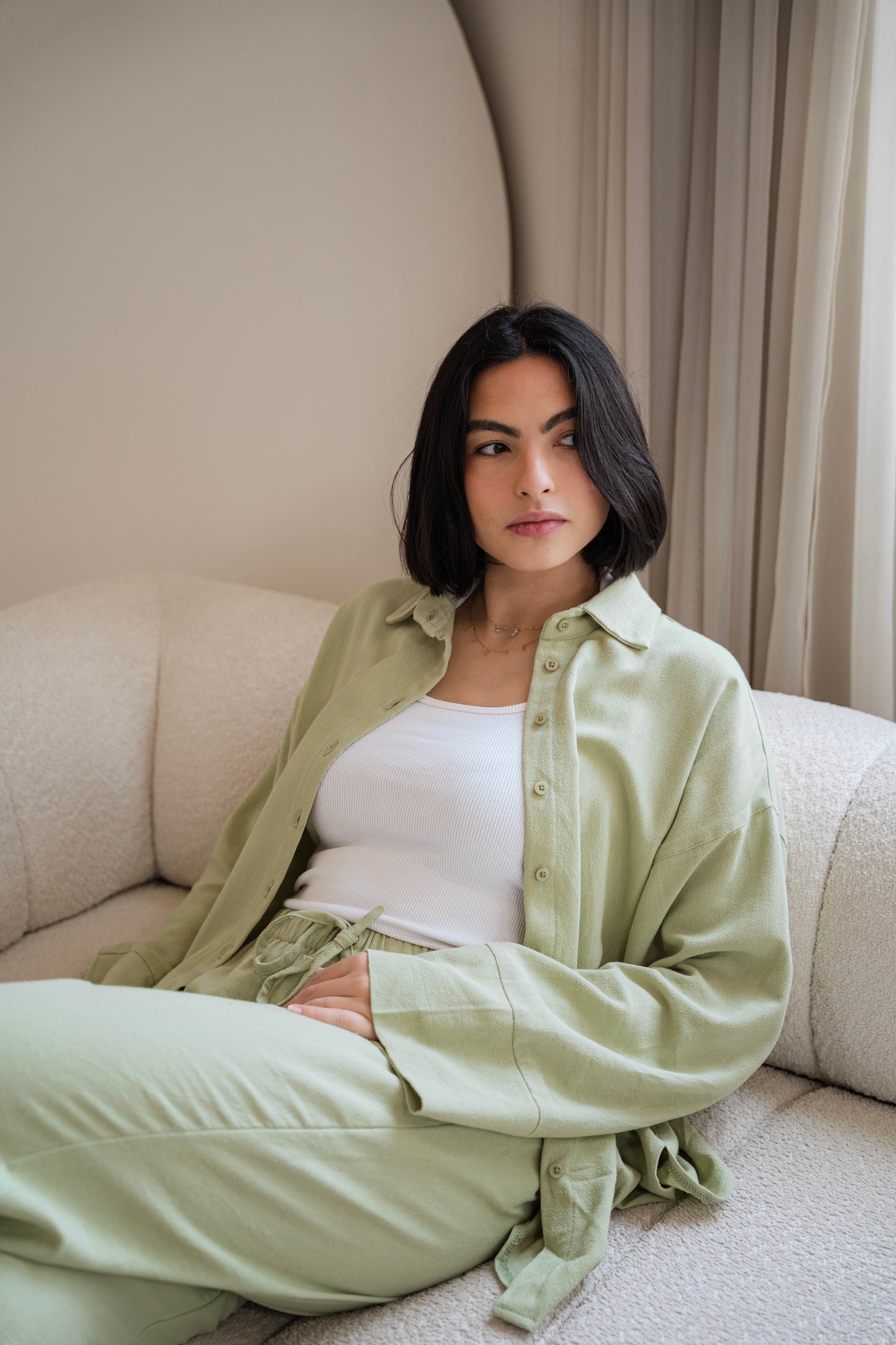 Lino - set in Pistachio