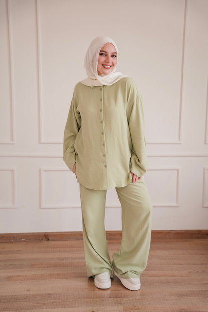 Lino - set in Pistachio