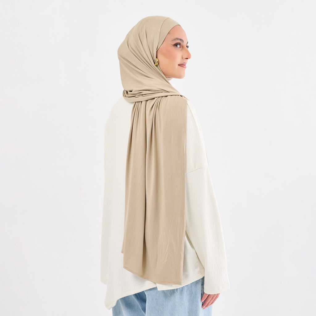 Beige jersey set