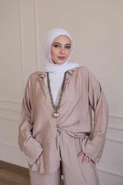 Crinkled - set in Beige