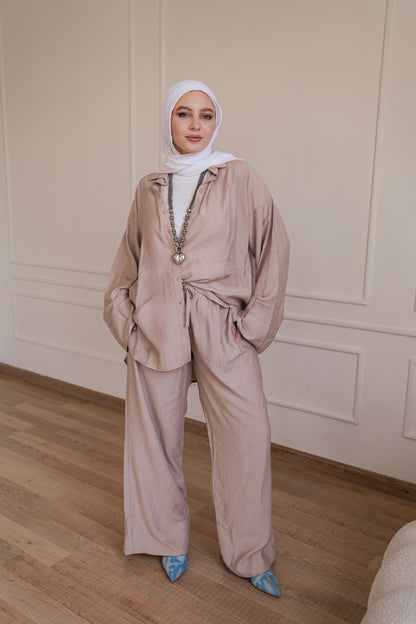 Crinkled - set in Beige