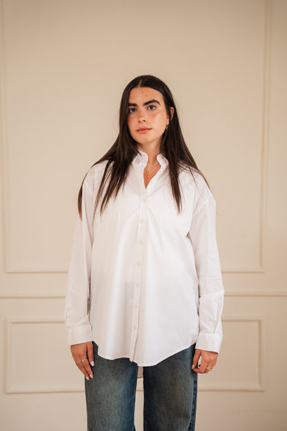 Ease shirt in popline White