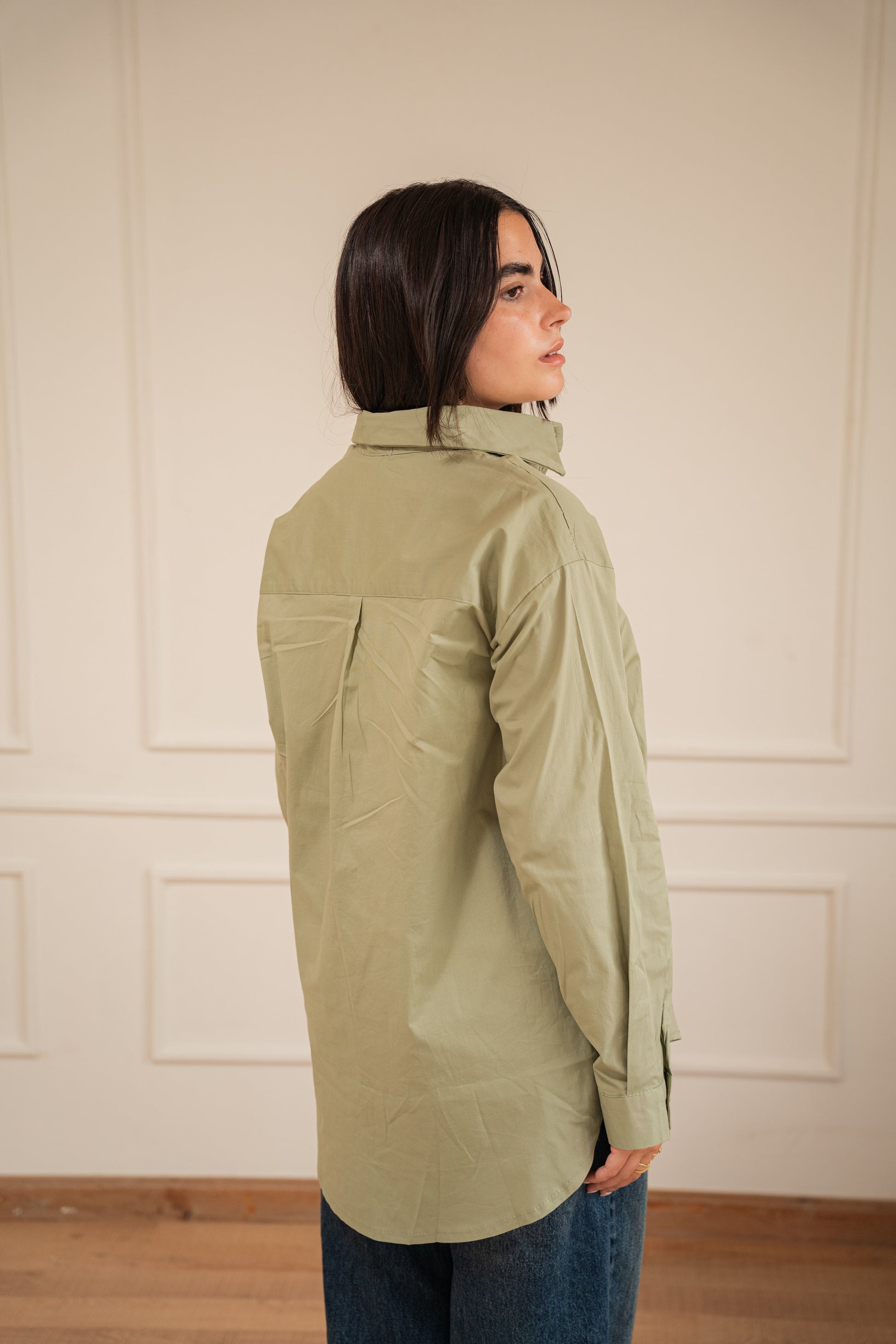 Ease shirt in popline Olive